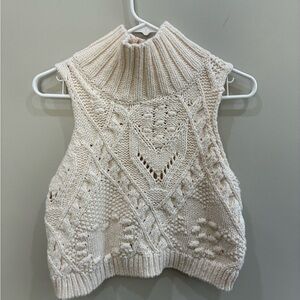 Free People Ivory Knit Turtleneck